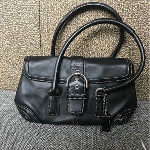 Vintage Coach k3s-9250 black hand bag